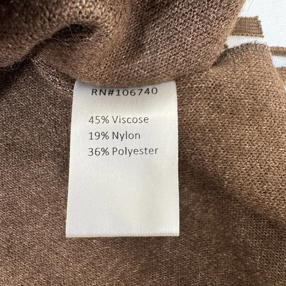 Back In the Saddle Women's Sweater Poncho‎ Fringe Brown OS Western Rodeo
